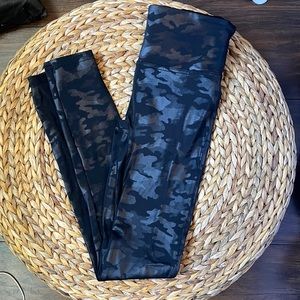 Spanx Camo Faux Leather Leggings